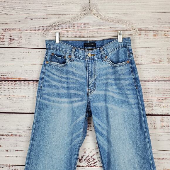 Aeropostale Retro Straight Relaxed Jeans 29/30 Recycled Cotton High Rise Whisker - Picture 4 of 10